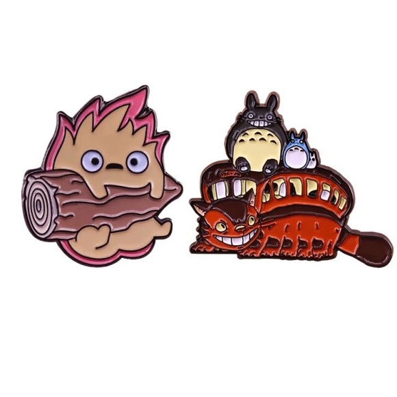 Calcifer Fire Demon Howl’s Moving Castle Studio Ghibli Metal Enamel Pin Brooch - Picture 11 of 12